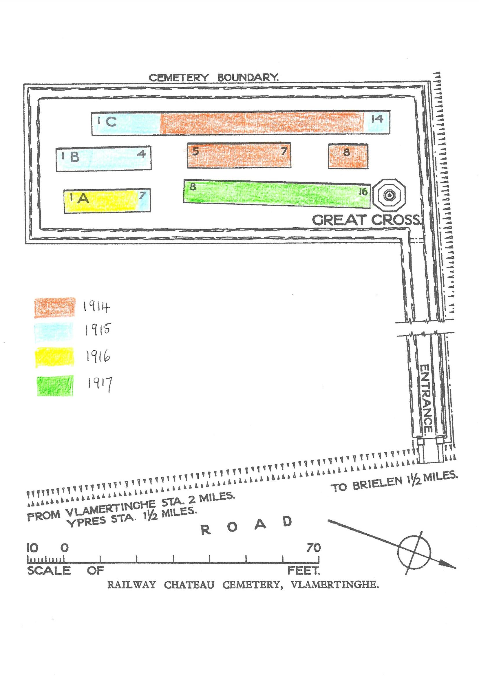 Railway Chateau cemetery plan