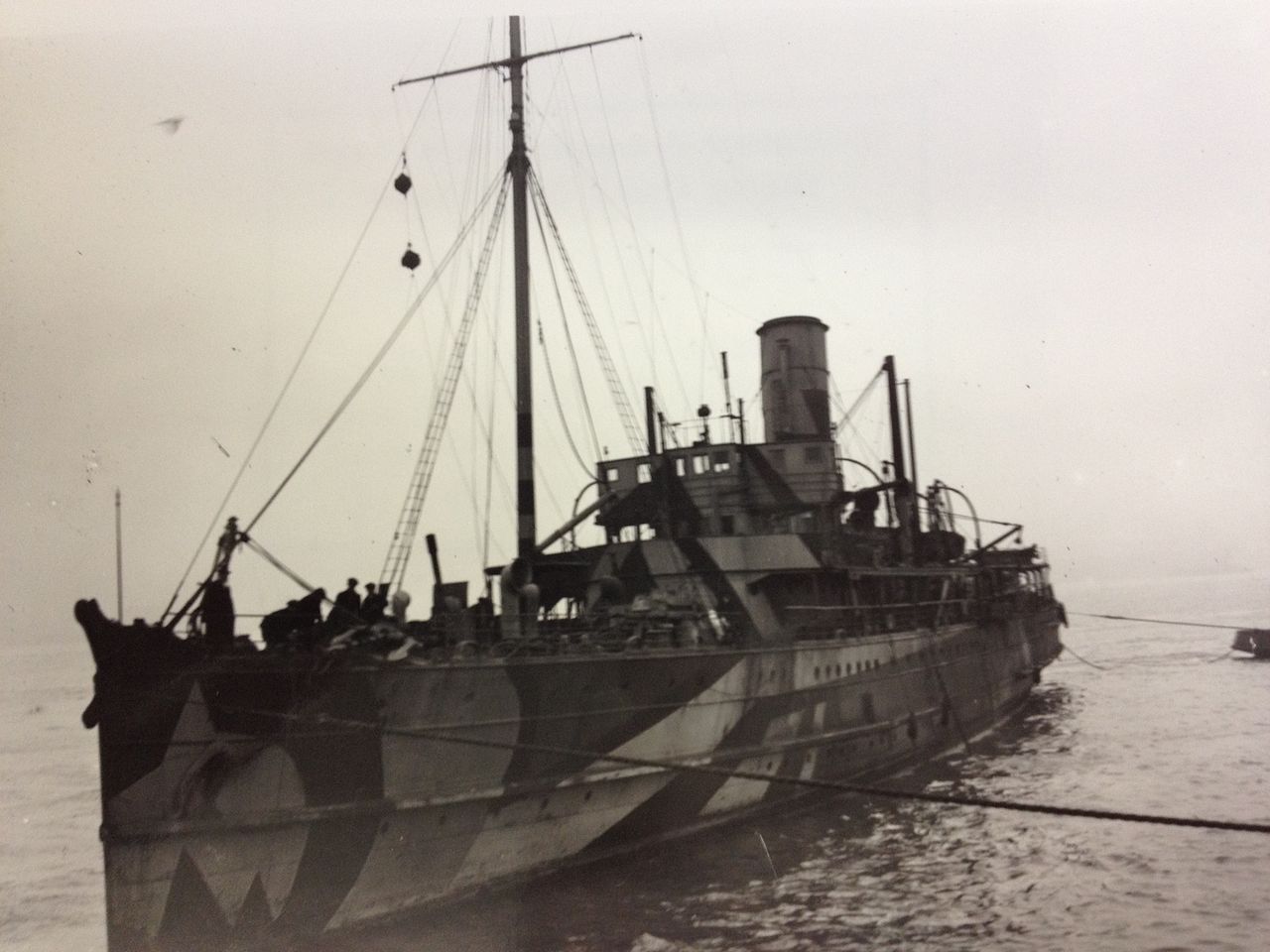 PEEL CASTLE in wartime dazzle