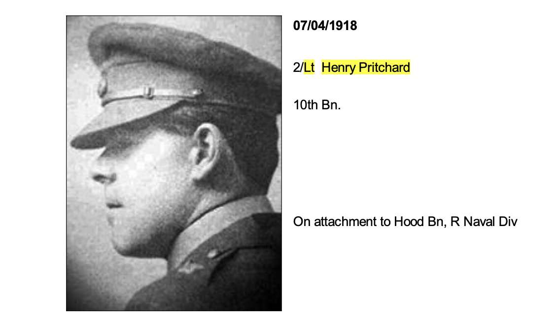 Lt Henry Pritchard